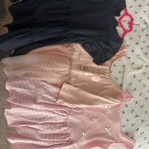 Girls Pink Minnie Mouse Dress + Pink Gingham & Navy Polka Dot Dresses